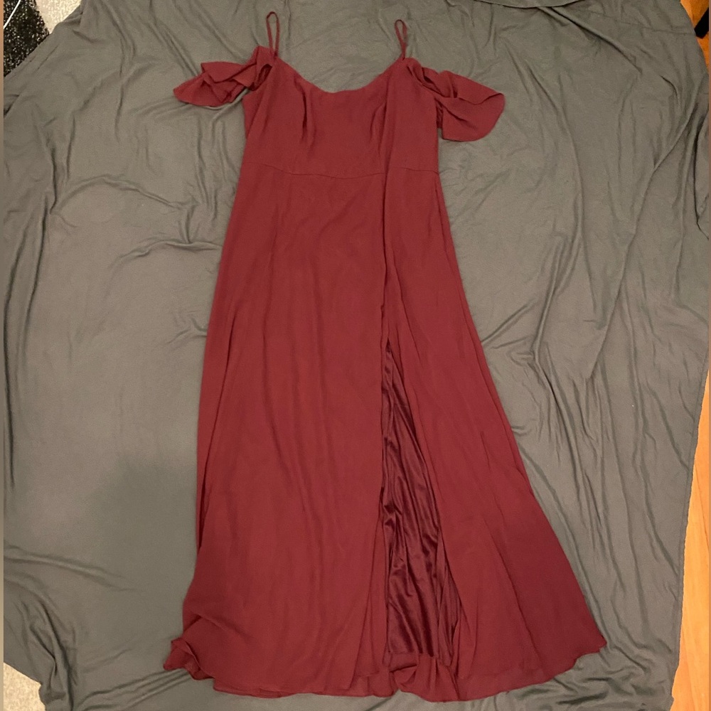 David’s Bridal DB Studios wine colored bridesmaid dress size 18